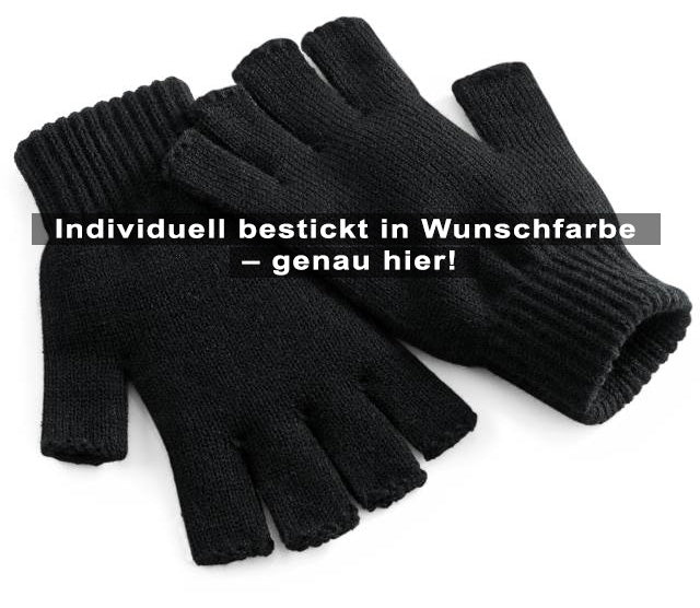 individuelle handschuhe Handschuhe Kurzfinger inkl. ein Wort re/li gestickt